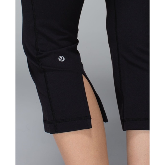 Lululemon Gather & Crow Crop Split Hem Legging Black 2 - Picture 3 of 16